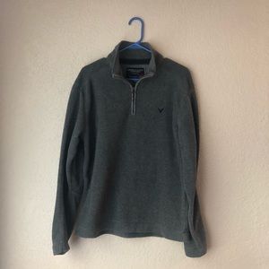 American Eagle grey fleece pullover